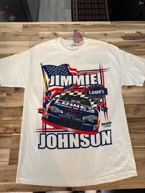 VTG 2002 Jimmie Johnson Lowe’s #48 Sz Large NASCAR T-shirt Has Some Dirty Spots